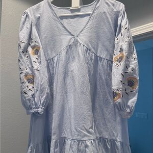 Sunday Up Light Blue Mini Dress